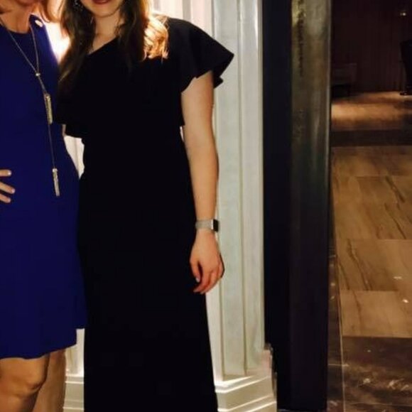 Vince Camuto One Shoulder Black Gown Size 4 - Picture 1 of 5